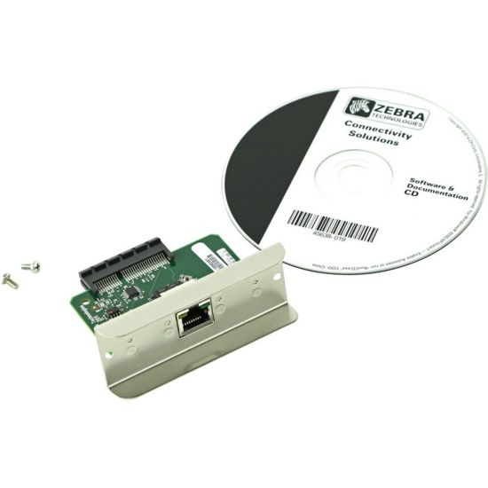 Picture of Zebra Kit Internal Printserver (Ethernet Port) ZT200 Series - 1 x Network (RJ-45) - Fast Ethernet - Plug-in Module - 100 Mbit/s