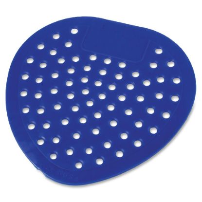 Picture of Genuine Joe Bubblegum Scent Urinal Screen - Bubblegum - Tapered Drain Hole, Splash Resistant, Deodorizer - 72 / Carton - Blue