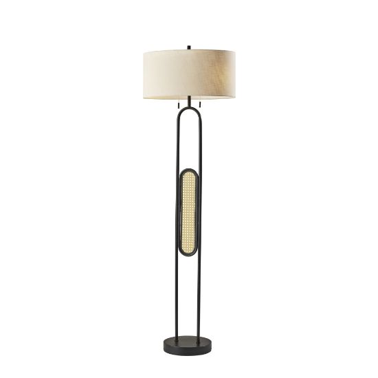 Picture of Adesso Levy Floor Lamp, 62inH, Cream/Black