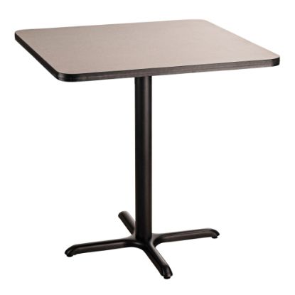 Picture of National Public Seating Square Cafe Table, 36inH x 36inW x 36inD, Gray Nebula/Black