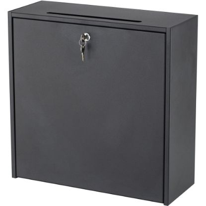 Picture of Safco Wall-mounted Inter-department Locking Mailbox, 12in x 7 3/4in x 18in, Black