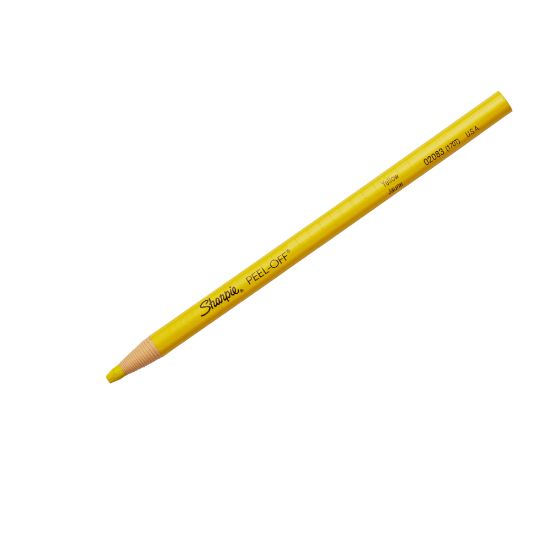 Picture of Sharpie Peel-Off China Markers, Yellow, Pack Of 12