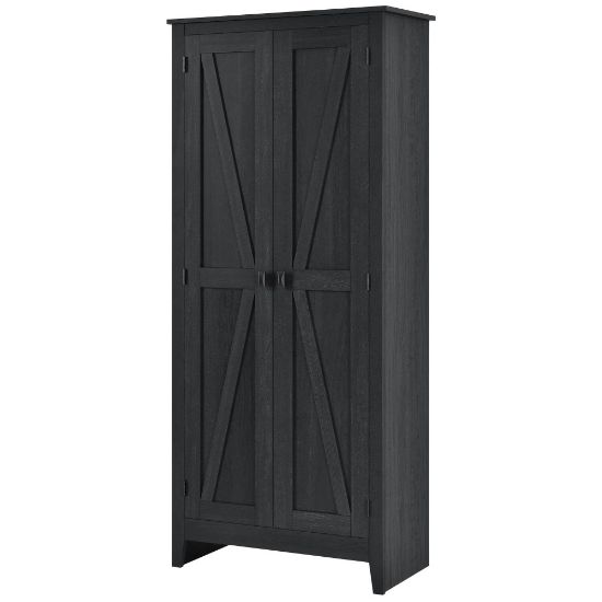 Picture of Ameriwood Home Farmington 31 1/2in Wide Storage Cabinet, 4 Shelves, Black Oak