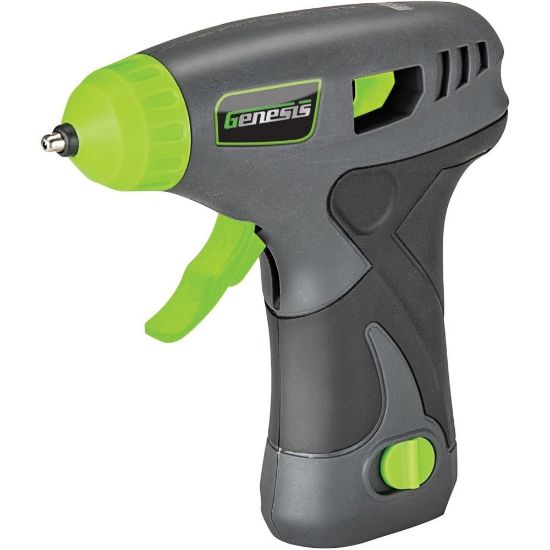 Picture of Genesis GLGG08B 8-Volt Li-Ion Cordless Glue Gun - 338 deg.F (170 deg.C) - Gray