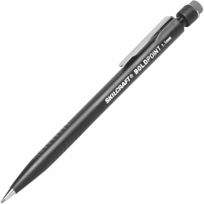 Picture of SKILCRAFT Bold-Point Mechanical Pencils, 1.1 mm, Black, Box Of 12 (AbilityOne 7520-01-347-9581)