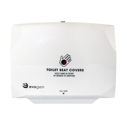 Picture of Hospeco Evogen No-Touch ABS Toilet Seat Cover Dispensers, White, Set Of 4 Dispensers