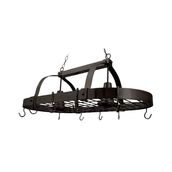 Picture of Elegant Designs 2-Light Hanging Downlight Pot Rack, 13-1/2inH, Oil-Rubbed Bronze