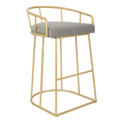 Picture of Ave Six Luna 35 1/2inH Barstool, Ash/Gold