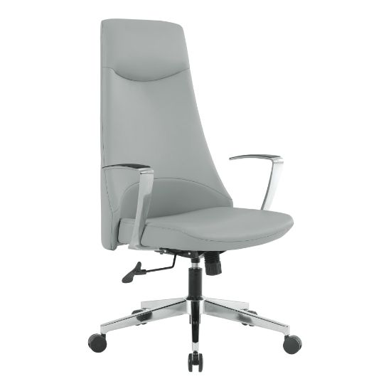 Picture of Office Star Dillion Ergonomic Antimicrobial Fabric High-Back Office Chair, Steel