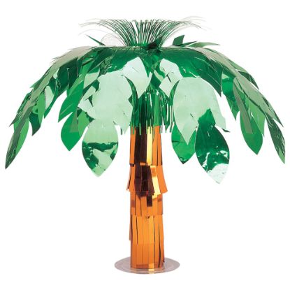 Picture of Amscan Summer Palm Tree Foil Centerpieces, 20in x 12in, Multicolor, Pack Of 2 Centerpieces