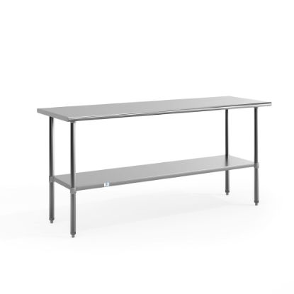 Picture of Flash Furniture Stainless Steel Prep And Work Table, 34-1/2inH x 72inW x 24inD, Silver