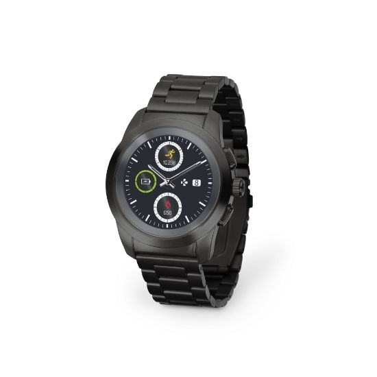 Picture of MyKronoz ZeTime Elite Hybrid Smartwatch, Regular, Brushed Black, KRZT1RE-BBK-BKMET