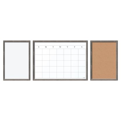 Picture of U Brands Decor Organization Center Kit, Brown Rustic Wood Frame