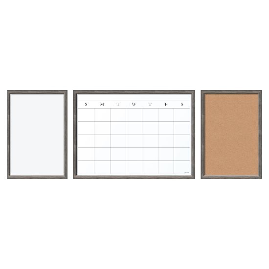 Picture of U Brands Decor Organization Center Kit, Brown Rustic Wood Frame