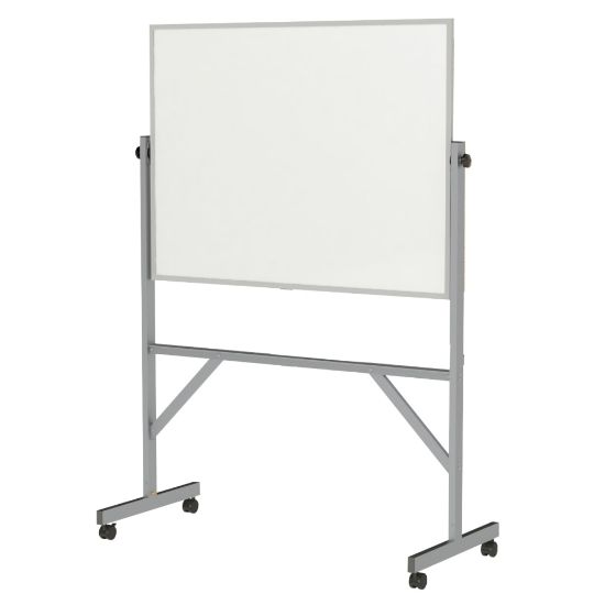 Picture of Ghent Reversible Natural Cork/Non-Magnetic Dry-Erase Whiteboard Board, 72 1/4in x 53 1/4in, Silver Aluminum Frame