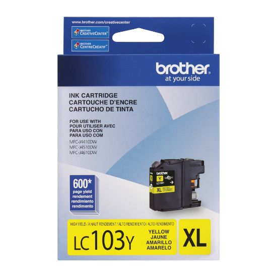 Picture of Brother LC103 Yellow Ink Cartridge, LC103Y