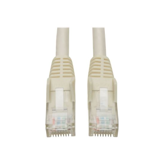 Picture of Tripp Lite Cat6 GbE Gigabit Ethernet Snagless Molded Patch Cable UTP White RJ45 M/M 4ft 4ft - 128 MB/s - Patch Cable - 3.94 ft - 1 x RJ-45 Male Network - 1 x RJ-45 Male Network - Gold Plated Connector - Copper Plated Contact - White