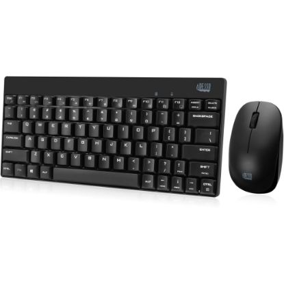 Picture of Adesso WKB-1100CB Wireless Spill Resistant Mini Keyboard & Mouse Combo, Black