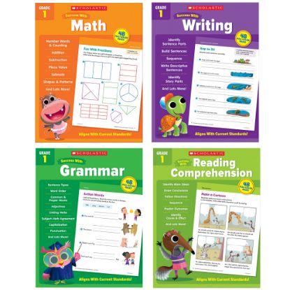 Picture of Scholastic Teacher Resources Grade Success Workbooks, 1st Grade, Set Of 4 Books