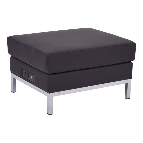 Picture of Ave Six Wall Street Charging Ottoman, Black