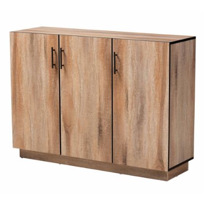 Picture of Baxton Studio Modern And Contemporary 48inW 3-Door Dining Room Sideboard Buffet, Natural Oak