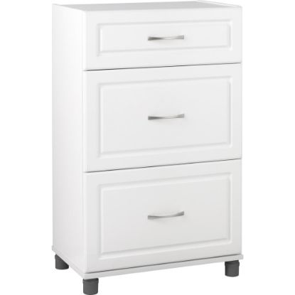 Picture of Ameriwood Home Kendall Base Storage Cabinet, 3 Drawers, White