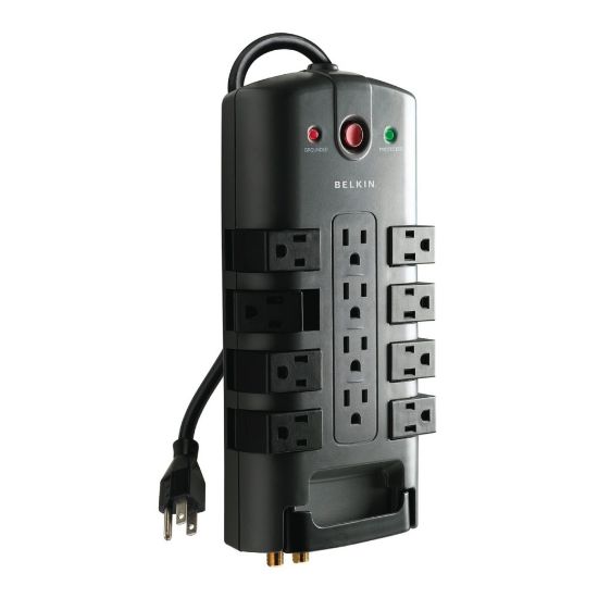 Picture of Belkin 12-Outlet Pivot Surge Protector, With Phone Line & Coaxial Protection