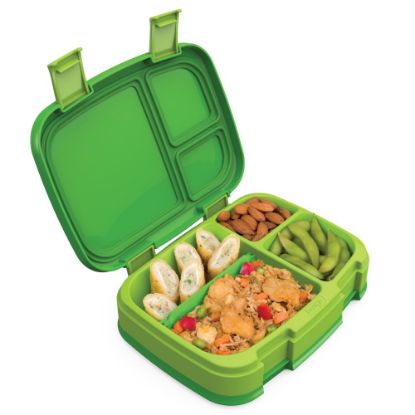 Picture of Bentgo Fresh 4-Compartment Bento-Style Lunch Box, 2-7/16inH x 7inW x 9-1/4inD, Green