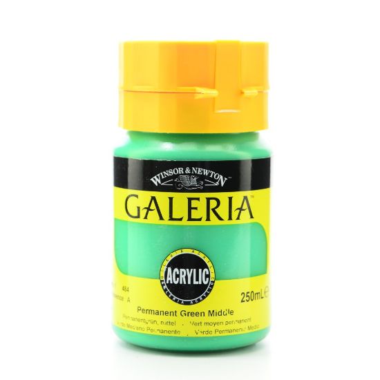 Picture of Winsor & Newton Galeria Flow Formula Acrylic Colors, 250 mL, Permanent Green Middle, 484, Pack Of 2