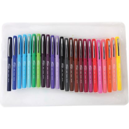 Picture of Integra Fineliner Ultra Fine Tip Marker Pen - Ultra Fine Pen Point - Assorted Liquid Ink - Assorted Barrel - 24 / Pack