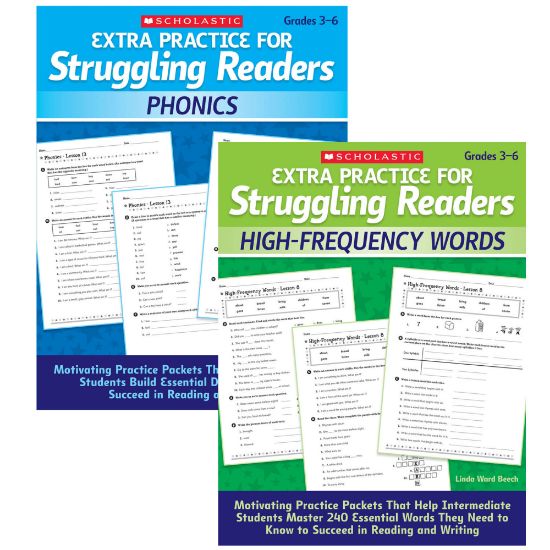 Picture of Scholastic Teacher Resources Extra Practice For Struggling Readers Bundle, Grades 3 To 6