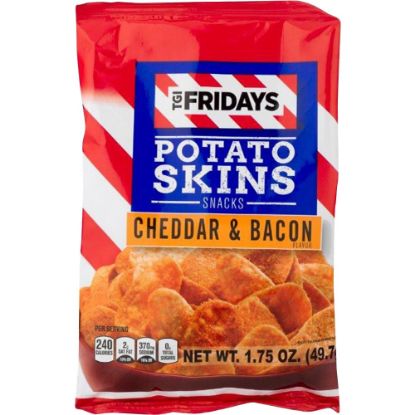 Picture of INVENTURE FOODS TGI Fridays Cheddar/Bacon Snack Chips - Trans Fat Free, Cholesterol-free, Gluten-free - Cheddar/Bacon - 1.75 oz - 55 / Carton