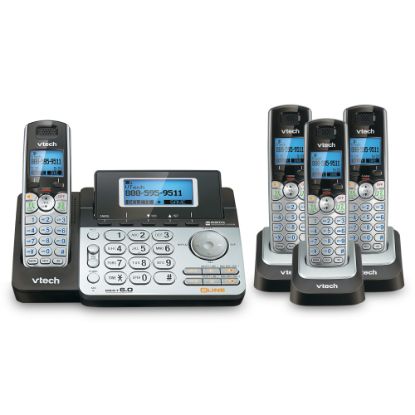 Picture of VTech DS6151 2-Line 4 Handset DECT 6.0 Expandable Cordless Phone Bundle with Digital Answering System