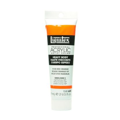 Picture of Liquitex Heavy Body Professional Artist Acrylic Colors, 2 Oz, Vivid Red Orange, Pack Of 2