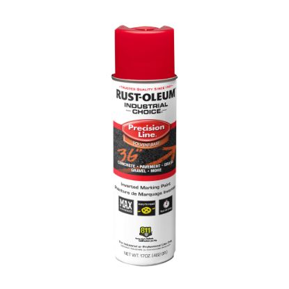 Picture of Rust-Oleum Industrial Choice M1600 System Solvent-Based Precision Line Inverted Marking Paint, 17 Oz, Safety Red, Case Of 12 Cans