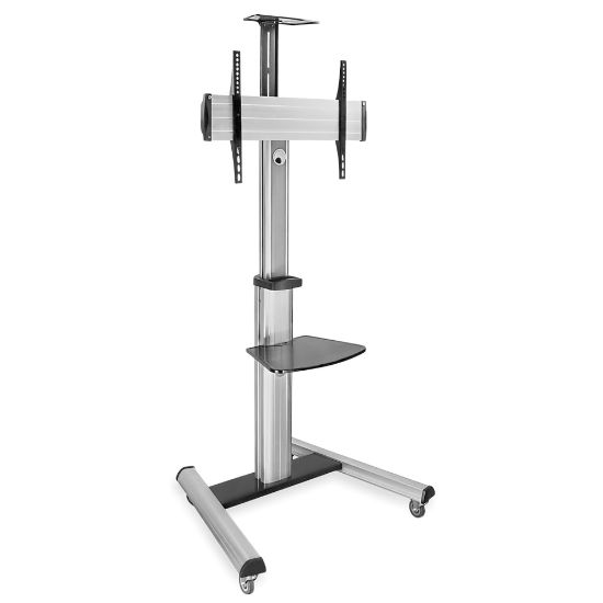 Picture of Mount-It! Height-Adjustable Rolling TV Cart For 32in - 70in TVs, Black