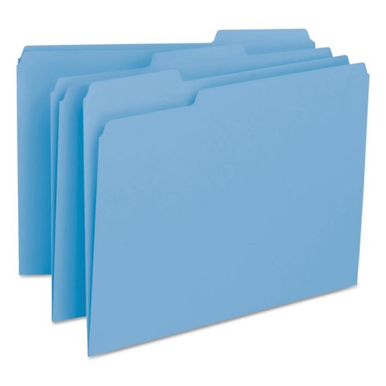 Picture of Smead Interior Folders, Letter Size, Blue, Box Of 100