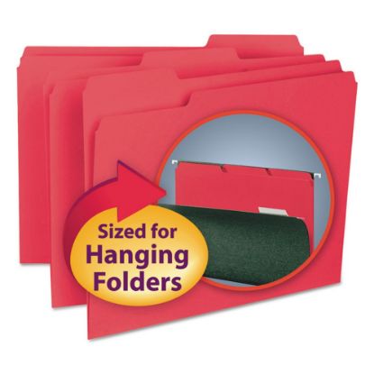 Picture of Smead Interior Folders, Letter Size, Red, Box Of 100