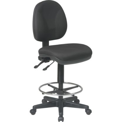 Picture of Office Star Deluxe Ergonomic Fabric Drafting Chair With Back, Black