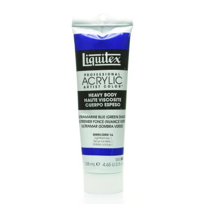 Picture of Liquitex Heavy Body Professional Artist Acrylic Colors, 4.65 Oz, Ultramarine Blue (Green Shade), Pack Of 2