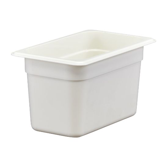 Picture of Cambro Camwear GN 1/4 Size 6in Food Pans, 6inH x 6-3/8inW x 10-1/2inD, White, Set Of 6 Pans