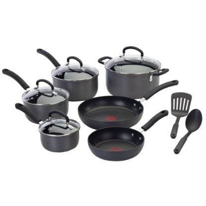 Picture of T-Fal Ultimate Hard Anodized 12-Piece Cookware Set, Black