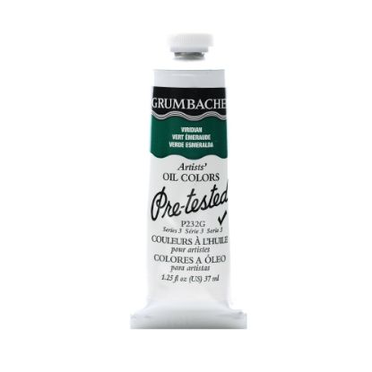 Picture of Grumbacher P232 Pre-Tested Artists Oil Colors, 1.25 Oz, Viridian, Pack Of 2