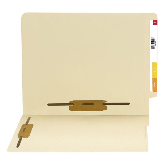 Picture of Smead End-Tab Folders With 2 Fasteners, Straight Cut, Letter Size, Manila, Pack Of 50