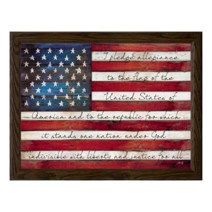 Picture of Timeless Frames Americana Framed Artwork, 16in x 12in, Pledge Of Allegiance