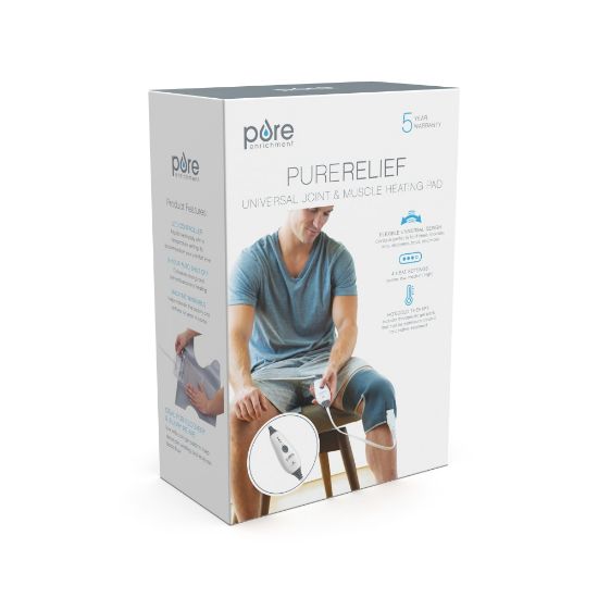 Picture of Pure Enrichment PureRelief Universal Joint And Muscle Heating Pad, 11-1/4in x 20in, Charcoal Gray