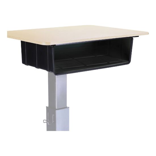 Picture of Lorell Large Book Box For Sit-To-Stand School Desk, 5inH x 20inW x 15inD, Black