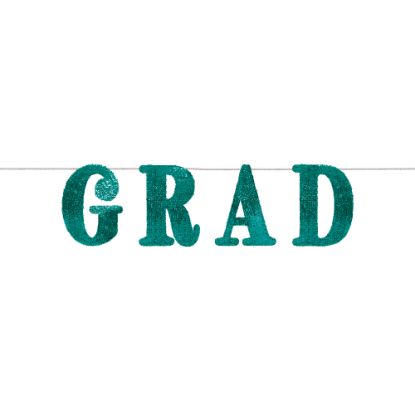 Picture of Amscan Follow Your Dream Sequin Graduation Banner, 11in x 144in, Green