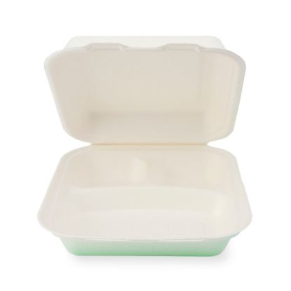 Picture of Stalk Market Heavyweight Hinged Containers, 8in x 8in, White, Case Of 200 Containers