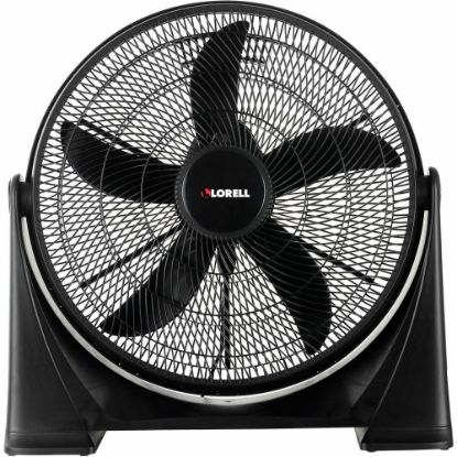 Picture of Lorell Box Fan - 20in Diameter - 3 Speed - Tilt Adjustment, Lightweight - 24.2in Height x 24.2in Width x 7.2in Depth - Plastic - Black